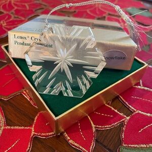 Vintage Lenox Crystal Snowflake Ornament